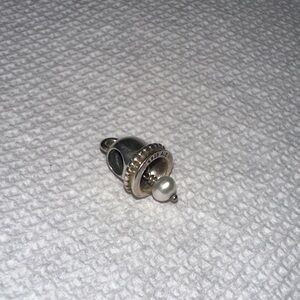 PANDORA ALE STERLING SILVER 925 WEDDING BELL PEARL DANGLE CHARM